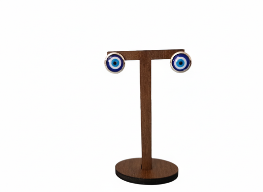 Blue Evil Eye Stud Earrings Protection Nazar Turkish Greek Jewellery Gift