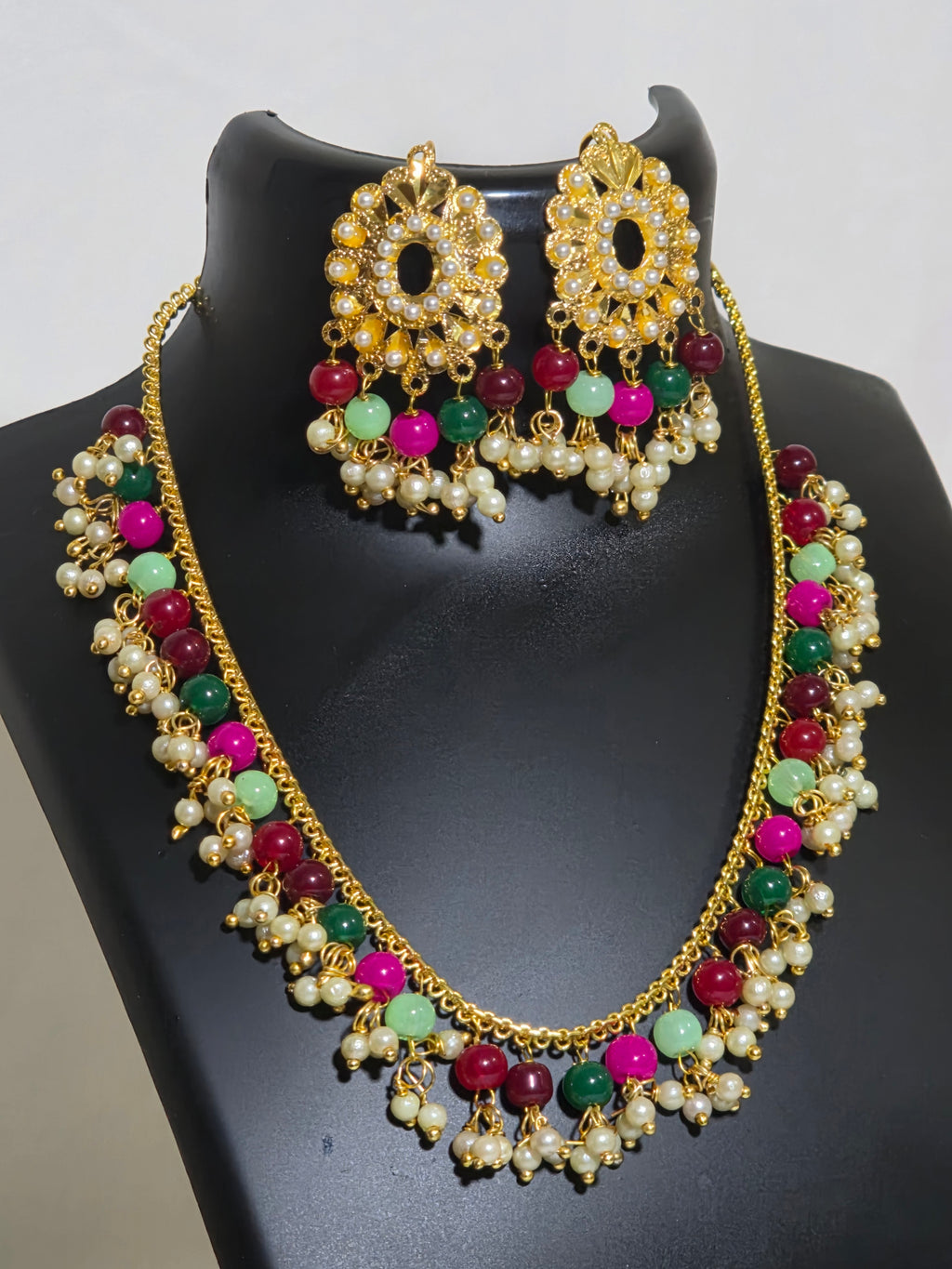 Multicolour Beaded Necklace & Earrings | Indian Bridal Jewellery ,Party Wear