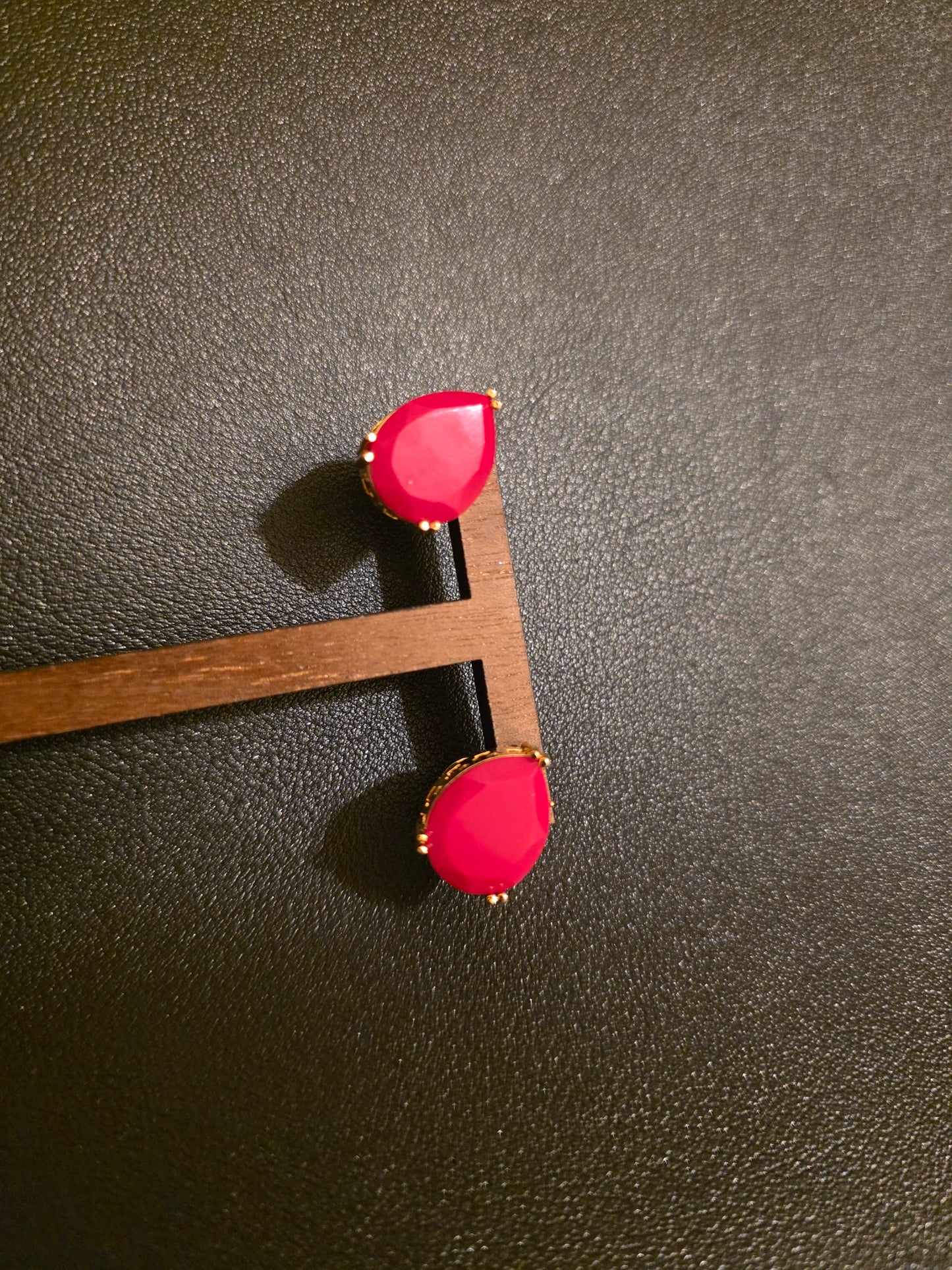 Gold Tone Black Oval Stone Stud Earrings | Elegant Classic Statement Jewellery