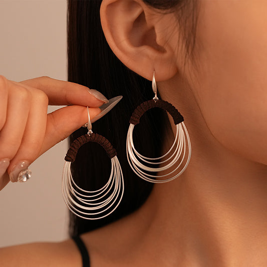 Exaggerated Multi-layer Circle Ear Hook